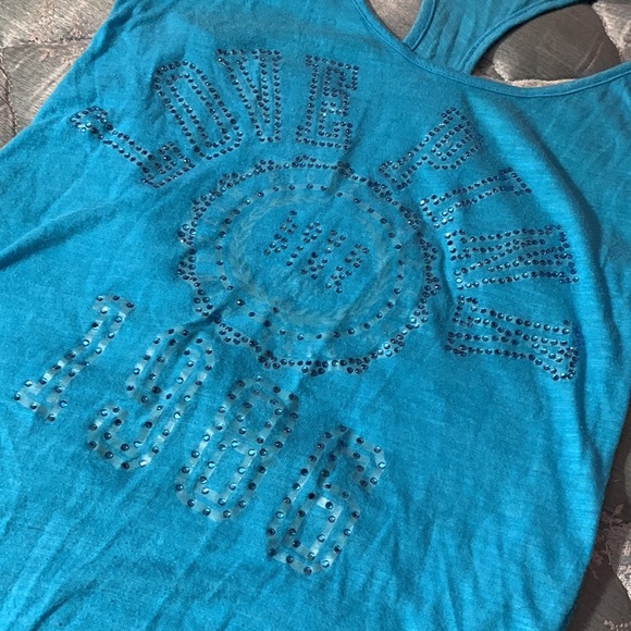 XS, blue with gems PINK victoria’s secret tank top - Picture 2 of 4